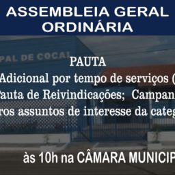 EDITAL DE CONVOCAÇÃO: ASSEMBLEIA GERAL DIA 05 DE MAIO DE 2018