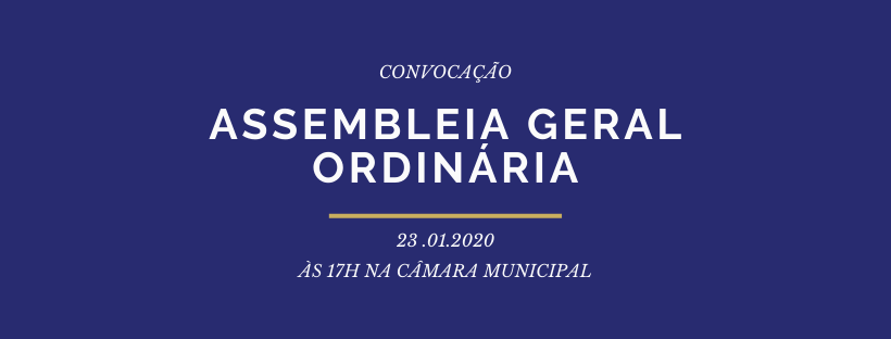 EDITAL ASSEMBLEIA GERAL ORDINÁRIA – 23 DE JANEIRO DE 2020